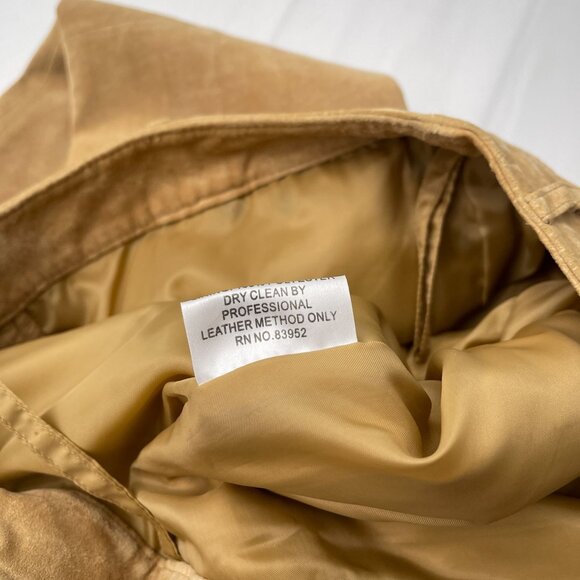 NWT Vintage Margaret Godfrey Camel Genuine Suede Leather Flared Pants Women's 6 - Picture 10 of 15